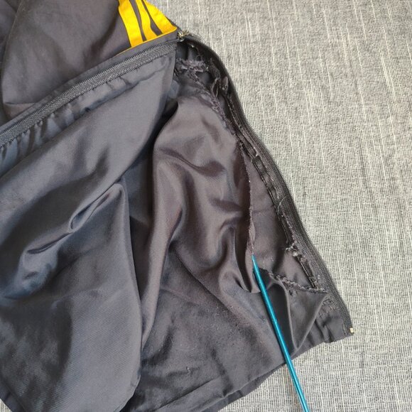 Vintage adidas Track Pants Size XL Charcoal Yellow Mesh Lined Athletic - Picture 7 of 16